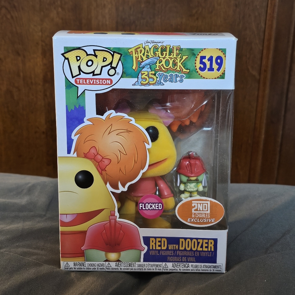 Funko POP! Fraggle Rock Red with Doozer #519 (2nd & Charles Exclusive) FLOCKED